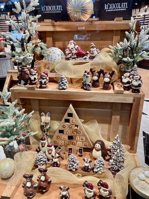 Christmas chocolate display
