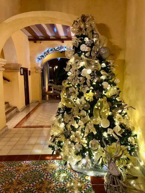 Christmas tree in hotel