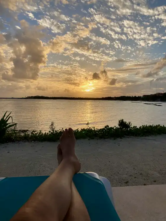 Sunset from loungers