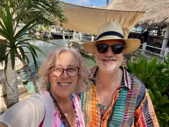 Chris & Nan in Puerto Aventuras